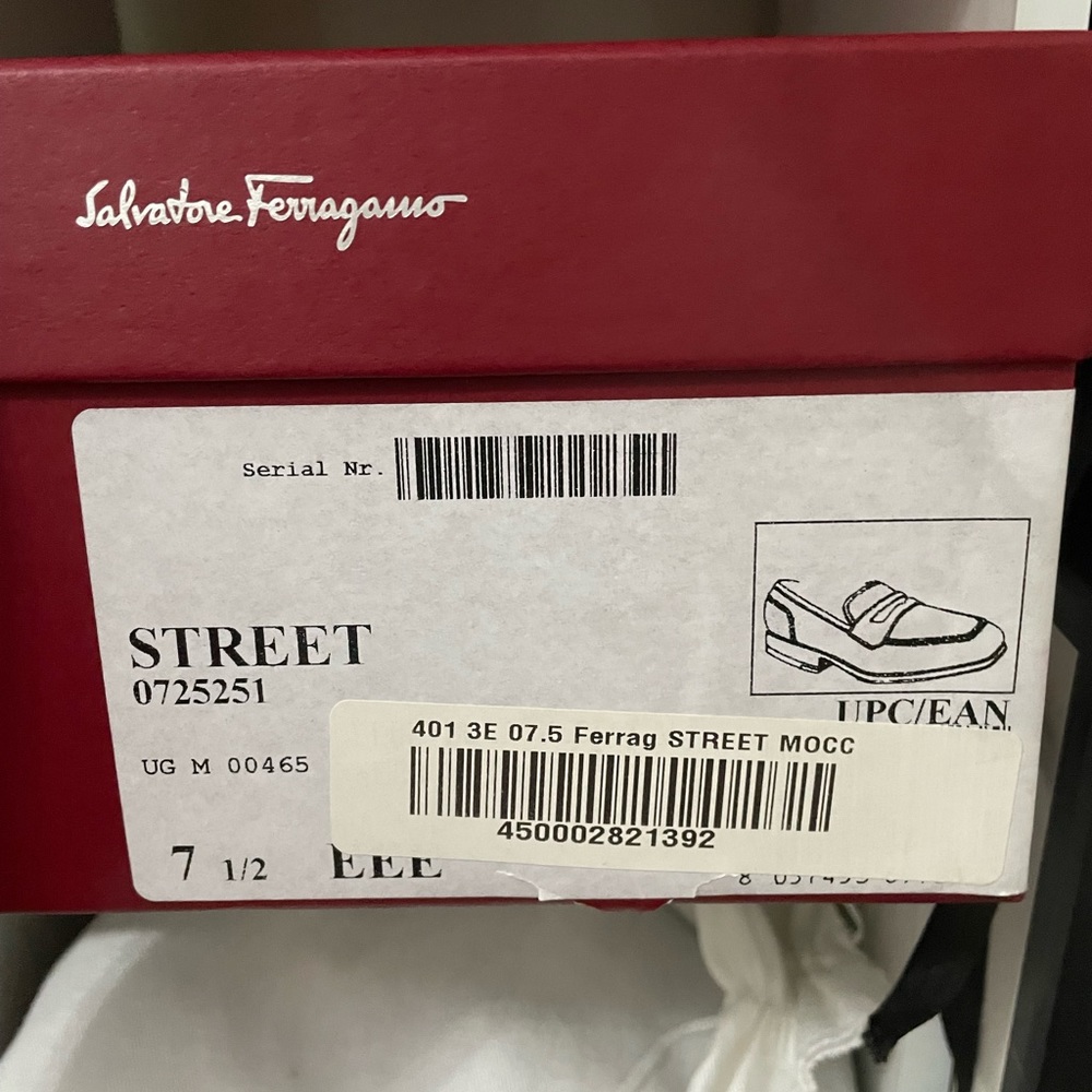 NIB Ferragamo Blue Suede Street Loafers 7EEE. - Picture 9 of 10